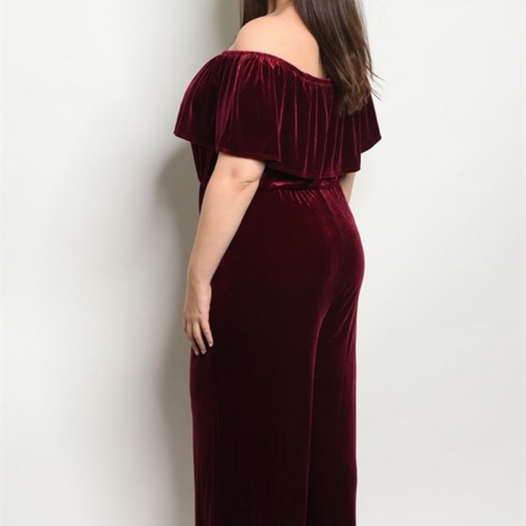Beautiful Velvet Jumpsuit - Picture 2 of 4